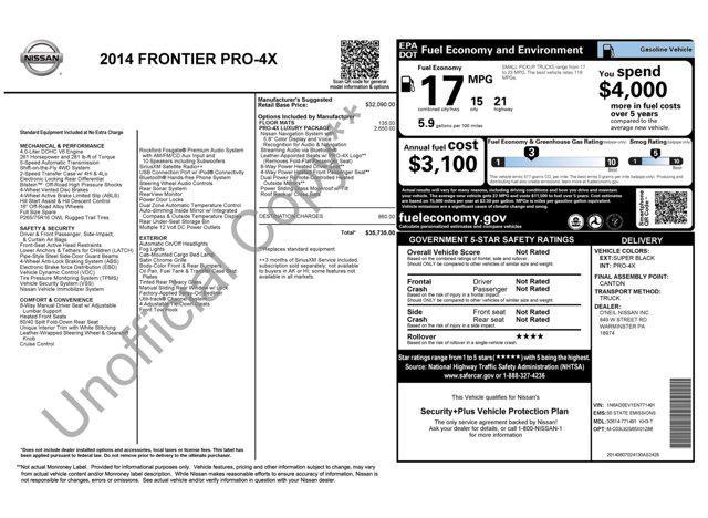 used 2014 Nissan Frontier car, priced at $15,045