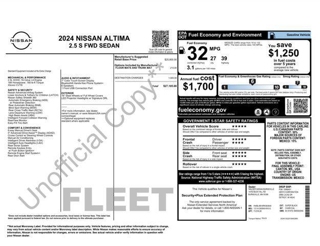 used 2024 Nissan Altima car, priced at $18,545