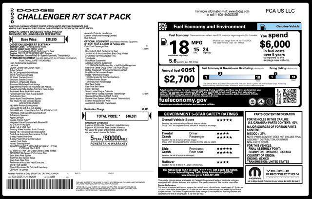 used 2020 Dodge Challenger car, priced at $39,950