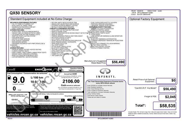 used 2019 INFINITI QX50 car, priced at $15,100