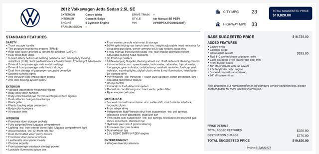 used 2012 Volkswagen Jetta car, priced at $5,900