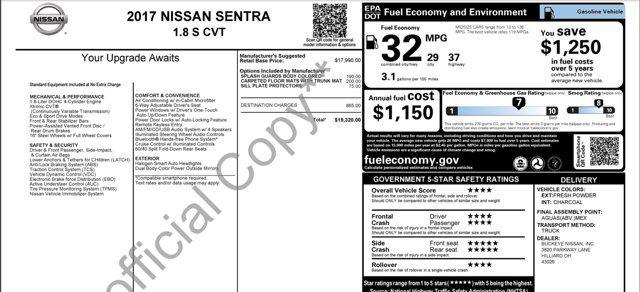 used 2017 Nissan Sentra car, priced at $7,745