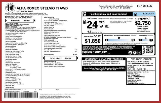 used 2022 Alfa Romeo Stelvio car, priced at $22,600