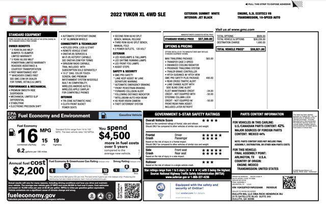 used 2022 GMC Yukon XL car, priced at $39,045