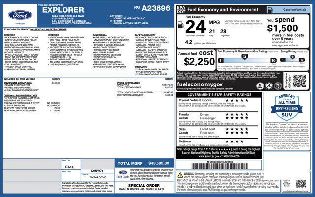 used 2024 Ford Explorer car, priced at $29,545