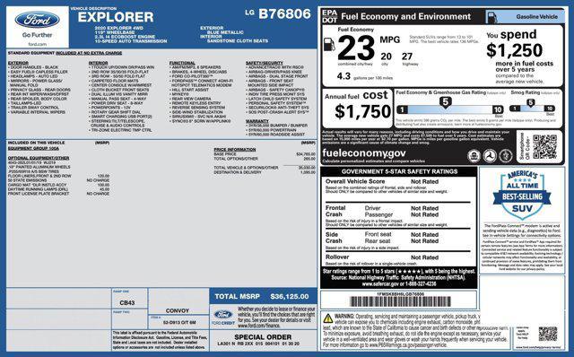 used 2020 Ford Explorer car, priced at $22,545