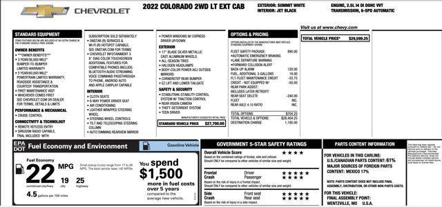 used 2022 Chevrolet Colorado car, priced at $17,500