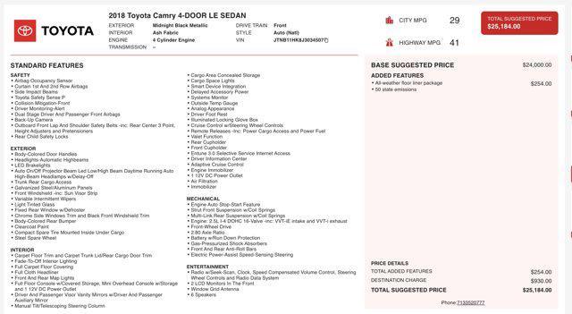 used 2018 Toyota Camry car, priced at $14,045