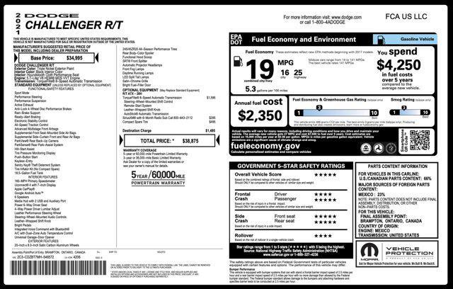 used 2021 Dodge Challenger car, priced at $26,045