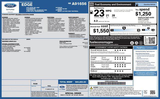 used 2022 Ford Edge car, priced at $17,045