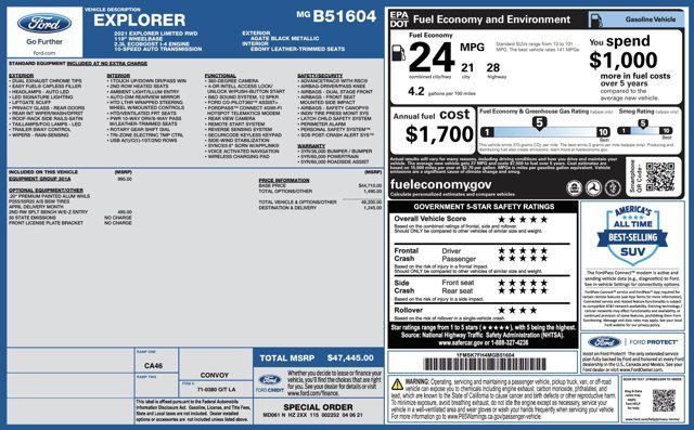 used 2021 Ford Explorer car, priced at $22,900