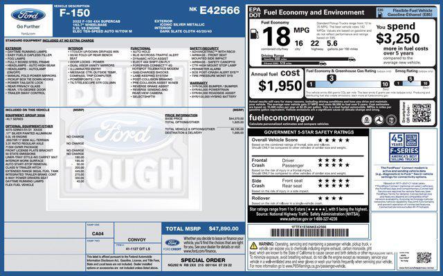 used 2022 Ford F-150 car, priced at $27,045