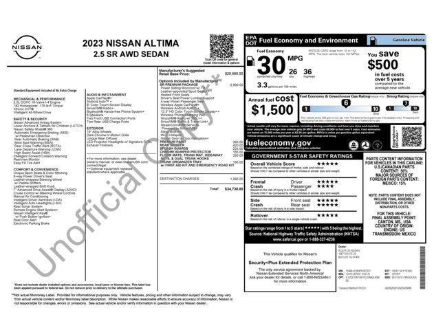 used 2023 Nissan Altima car, priced at $21,900