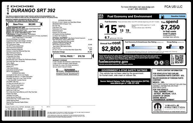 used 2018 Dodge Durango car, priced at $34,045