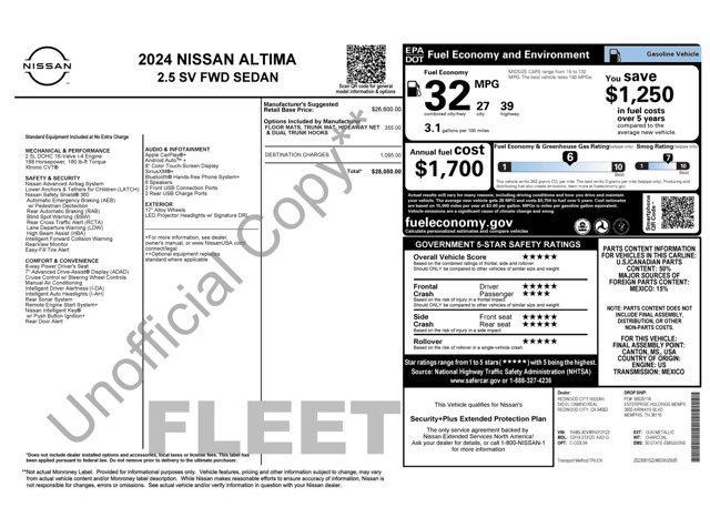 used 2024 Nissan Altima car, priced at $16,100