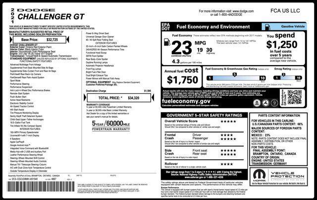 used 2021 Dodge Challenger car, priced at $23,545