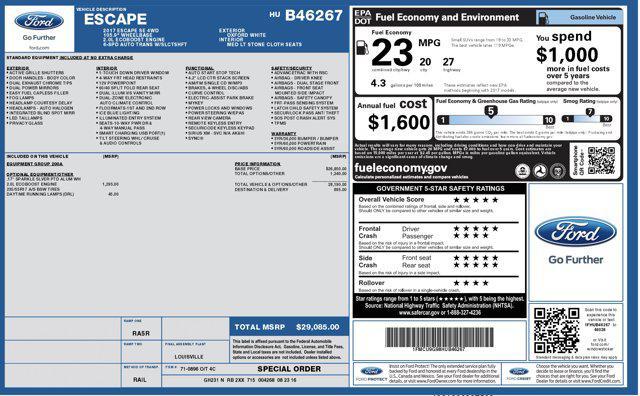 used 2017 Ford Escape car, priced at $8,800