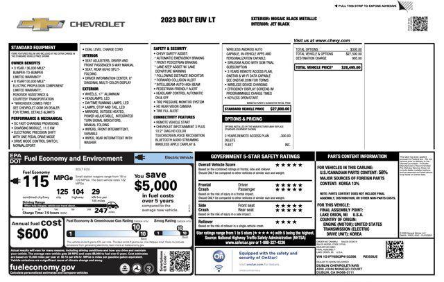 used 2023 Chevrolet Bolt EUV car, priced at $22,545