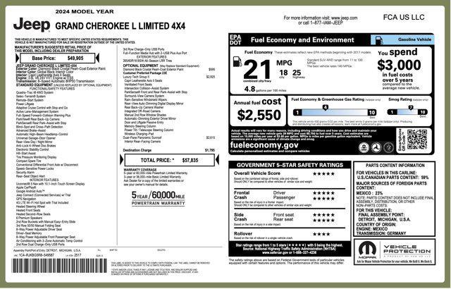 used 2024 Jeep Grand Cherokee L car, priced at $31,500