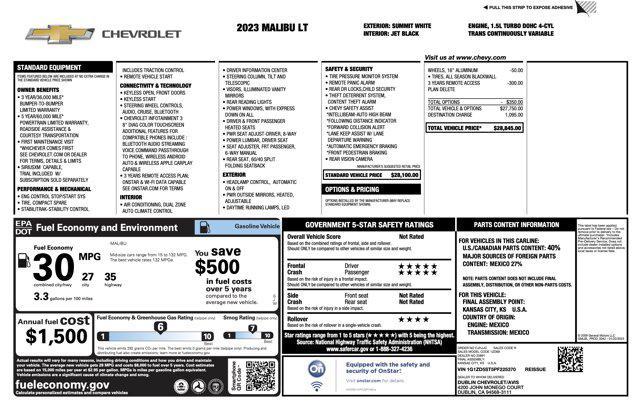used 2023 Chevrolet Malibu car, priced at $17,545