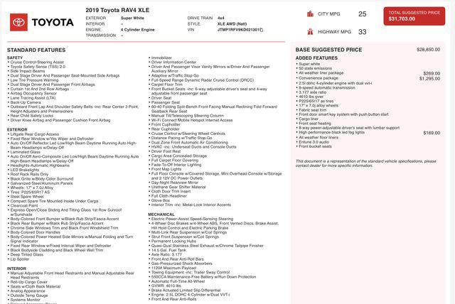 used 2019 Toyota RAV4 car, priced at $22,045