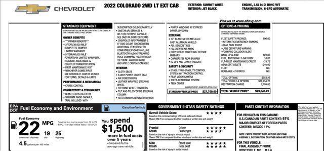 used 2022 Chevrolet Colorado car, priced at $15,300