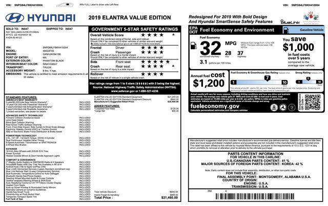 used 2019 Hyundai Elantra car, priced at $12,545