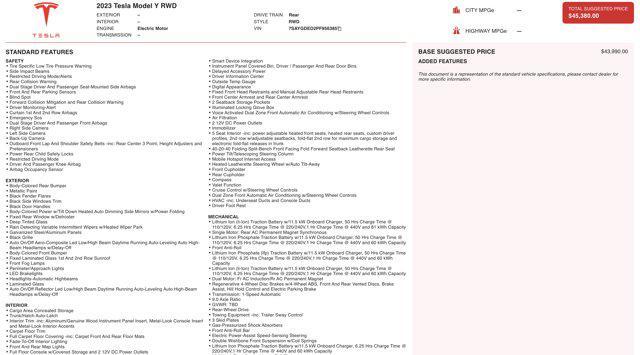 used 2023 Tesla Model Y car