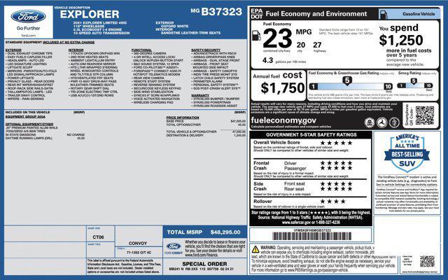 used 2021 Ford Explorer car, priced at $23,045