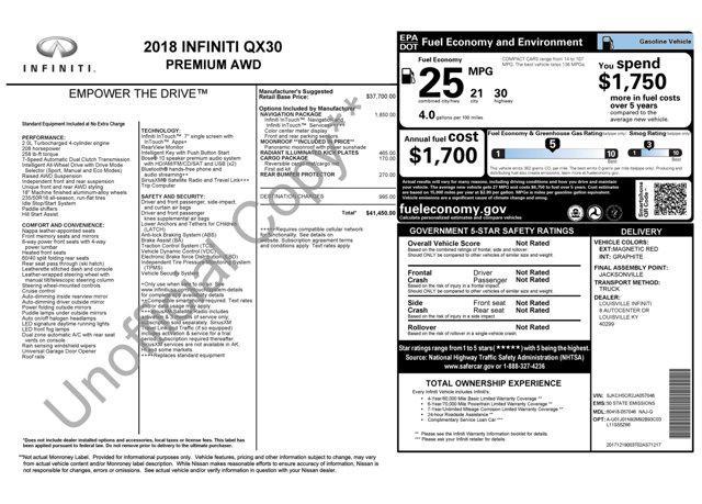 used 2018 INFINITI QX30 car, priced at $17,045