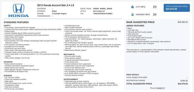 used 2012 Honda Accord car, priced at $9,545