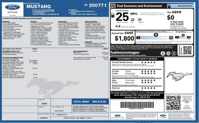 used 2016 Ford Mustang car, priced at $19,045