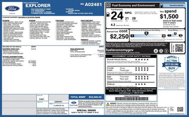 used 2024 Ford Explorer car, priced at $29,545