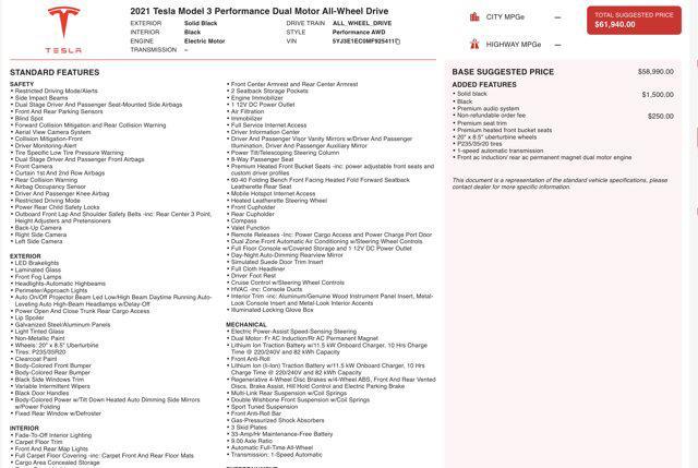 used 2021 Tesla Model 3 car, priced at $24,900
