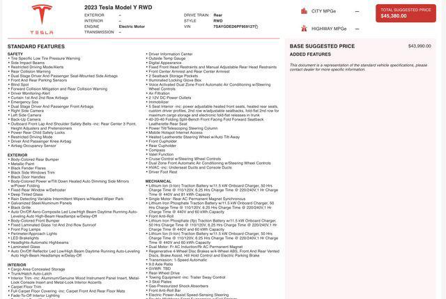 used 2023 Tesla Model Y car, priced at $28,900