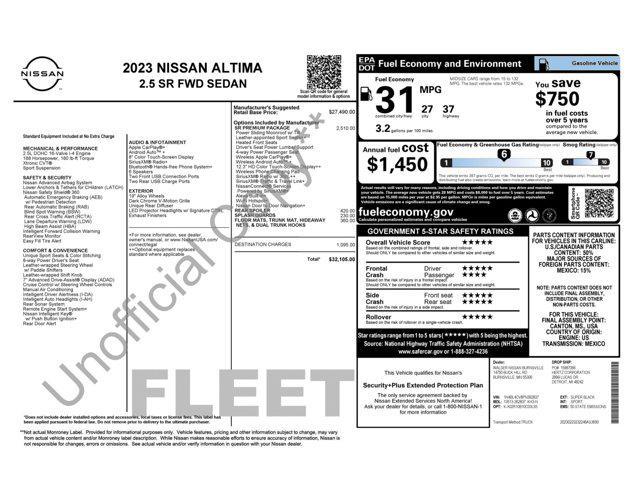 used 2023 Nissan Altima car, priced at $18,900