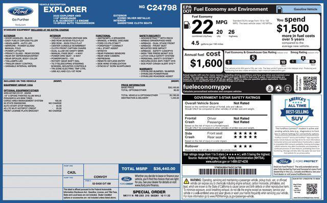 used 2022 Ford Explorer car, priced at $19,900