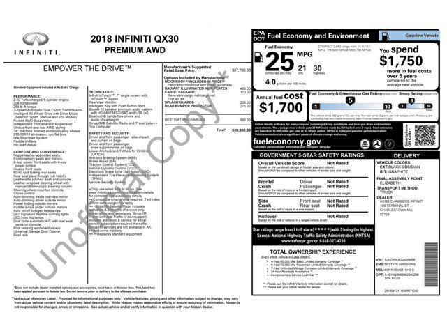 used 2018 INFINITI QX30 car, priced at $14,600