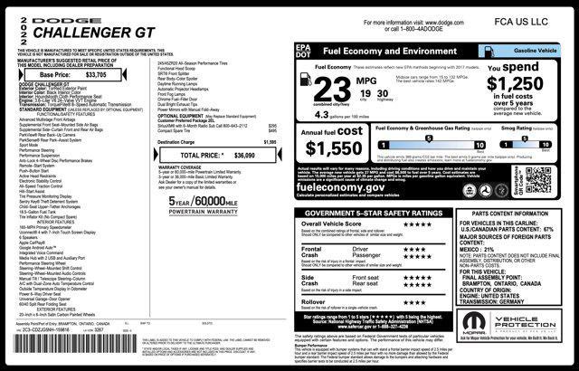 used 2022 Dodge Challenger car, priced at $22,045