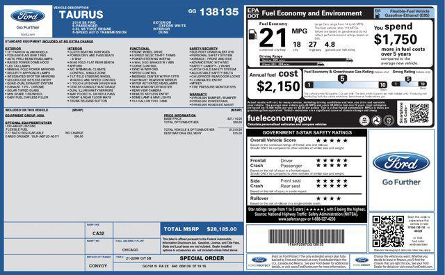 used 2016 Ford Taurus car, priced at $11,700