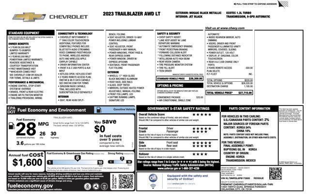 used 2023 Chevrolet TrailBlazer car, priced at $20,045