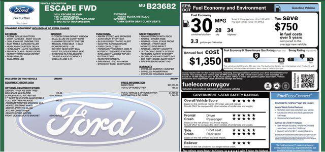 used 2021 Ford Escape car, priced at $16,545