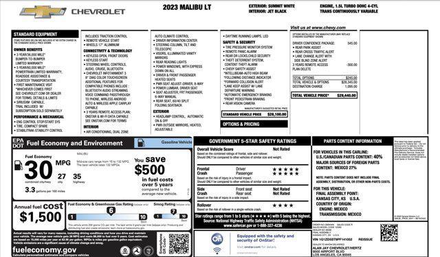 used 2023 Chevrolet Malibu car, priced at $17,545