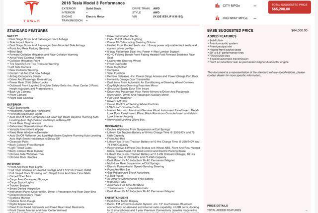 used 2018 Tesla Model 3 car, priced at $20,545