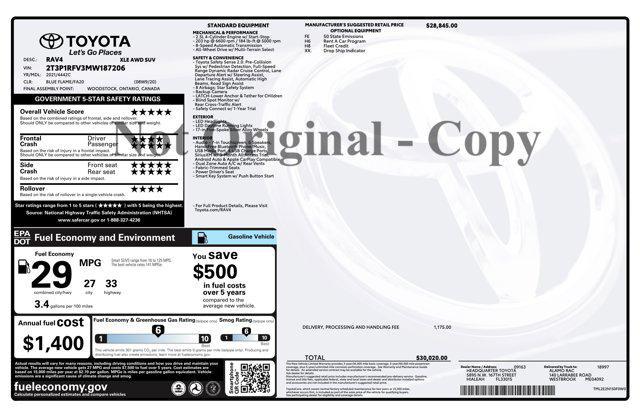 used 2021 Toyota RAV4 car, priced at $23,700