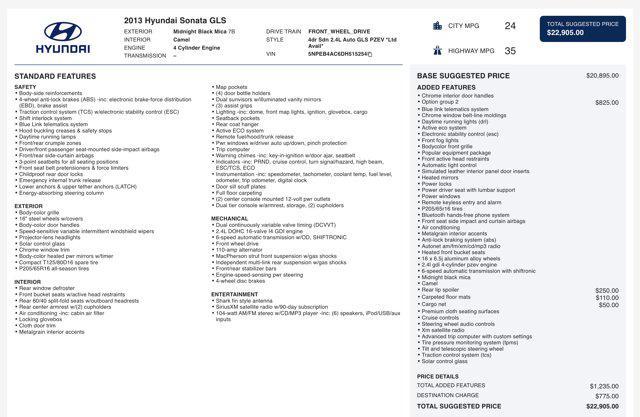 used 2013 Hyundai Sonata car, priced at $9,045