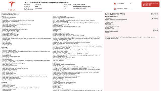used 2021 Tesla Model Y car, priced at $23,545