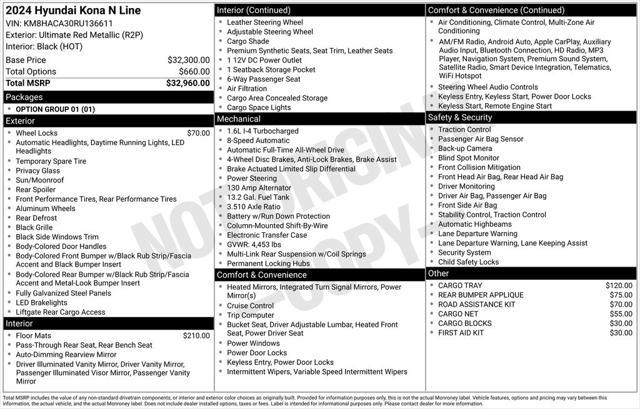 used 2024 Hyundai Kona car, priced at $28,995