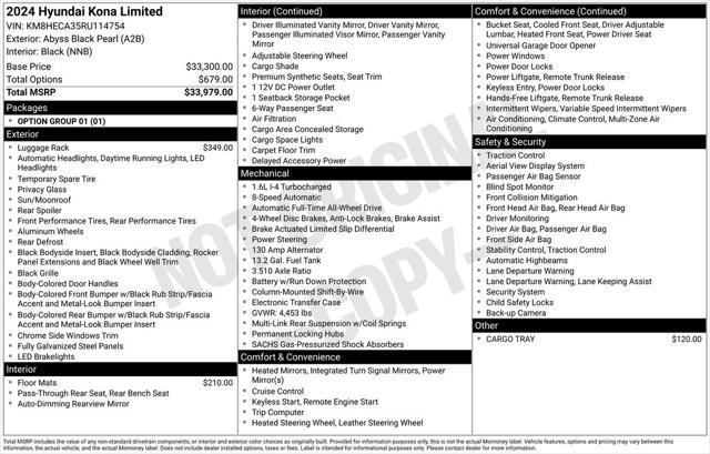 used 2024 Hyundai Kona car, priced at $28,898