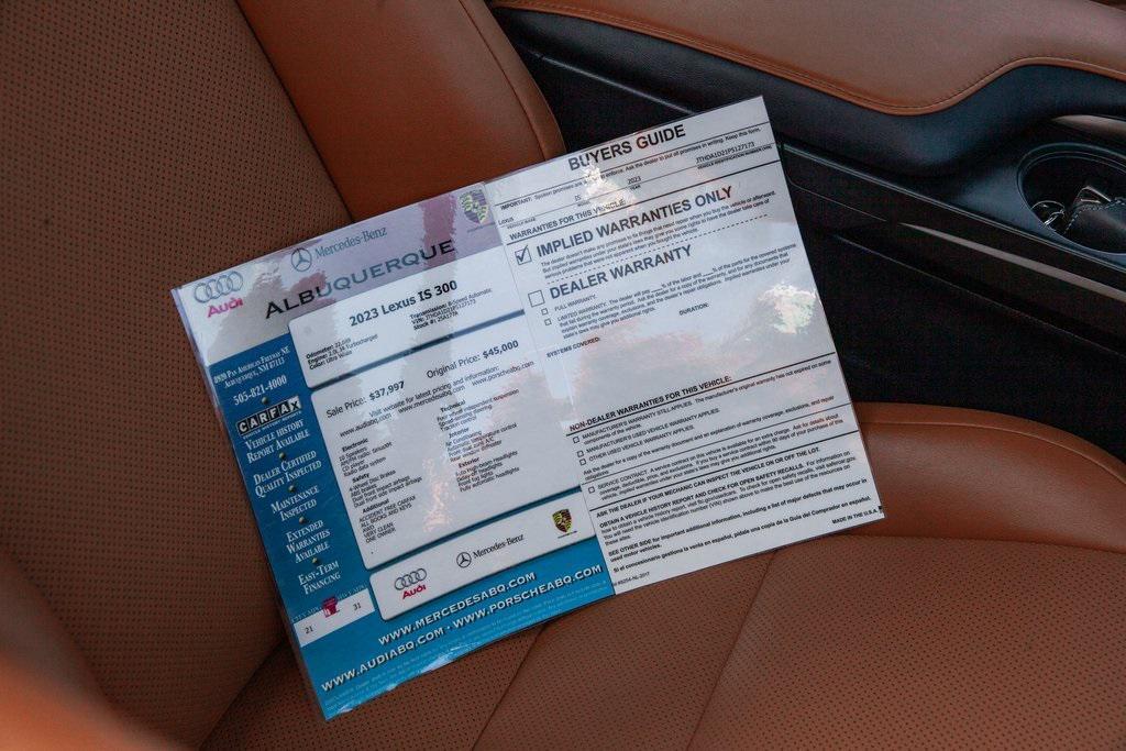 used 2023 Lexus IS 300 car, priced at $38,950